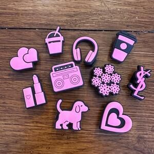 Hot Pink Croc Charm Jibbitz‎ Bundle